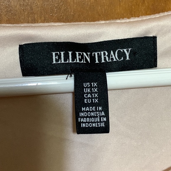 ELLEN TRACY - LIGHT PINK BEAUTIFUL LACE SHIRT (1X) - Picture 4 of 10